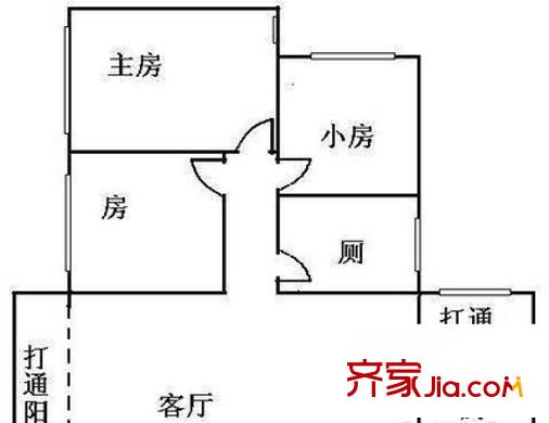景茗苑 3室 戶型圖