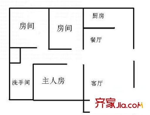 海昌大厦 3室 户型图