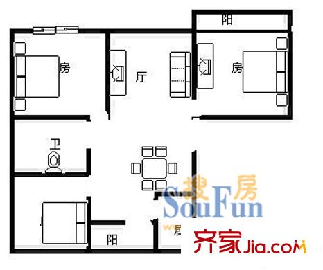 綠景花園 戶型圖4