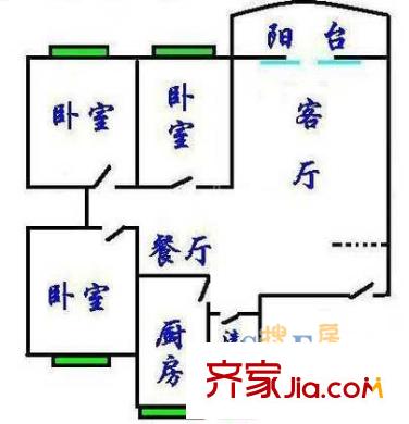 綠景花園 戶型圖1