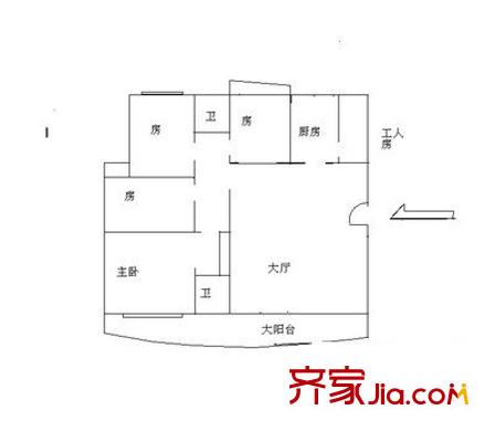 綠景花園 5室 戶型圖
