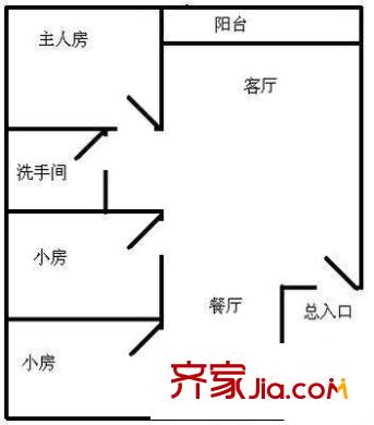 民樂翠園 3室 戶型圖
