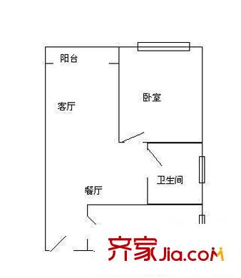 民樂翠園 1室 戶型圖