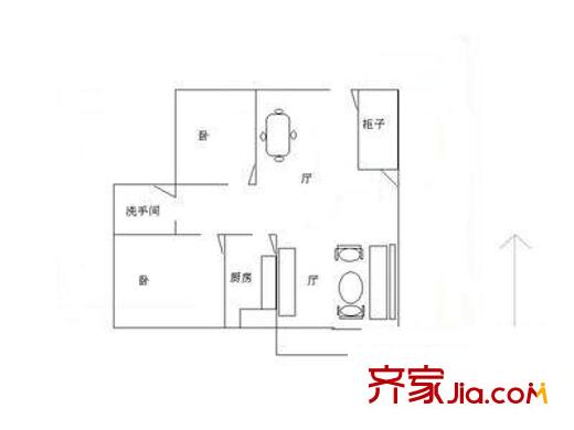 梅豐花園 2室 戶型圖