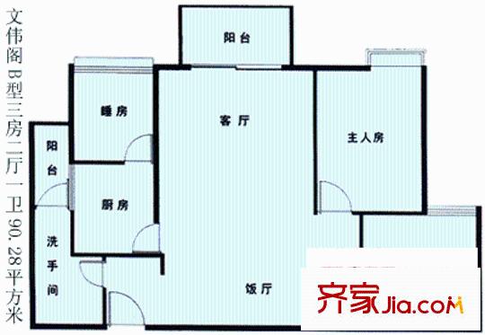深圳文偉閣戶型圖2
