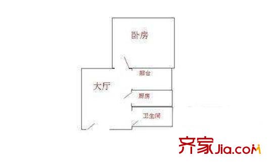 深圳 中電小區(qū) 戶型圖  1房