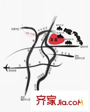 匯景御泉香山交通圖