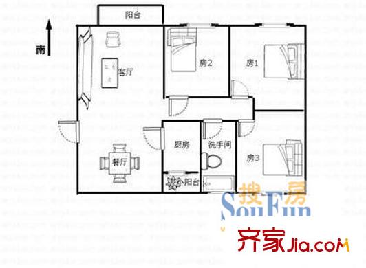 深圳景茗苑戶型圖3