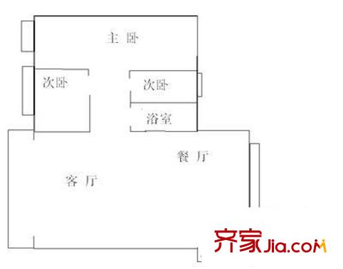 新洲苑 3室 戶型圖