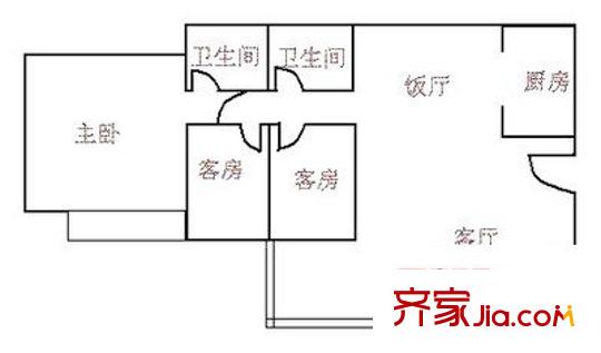 必好花園 3室 戶型圖