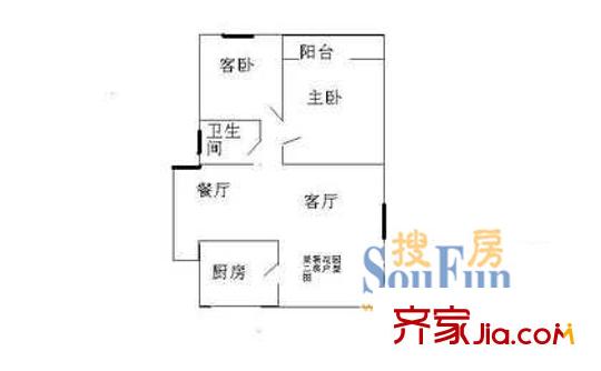 深圳 必好花園 戶(hù)型圖2