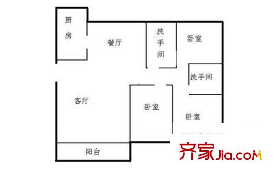 南海台大厦 3室 户型图