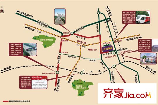 碧桂園天麓山交通圖區(qū)位圖
