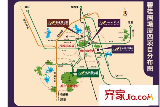 碧桂園天麓山交通圖塘廈四盤地圖2012-05-11