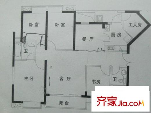 潤鵬花園 4室 戶型圖