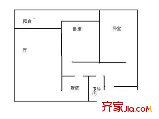 南海台大厦 2室 户型图