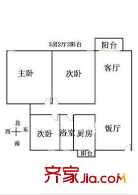 香薈雅苑 3室 戶型圖