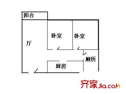 香薈雅苑 2室 戶型圖