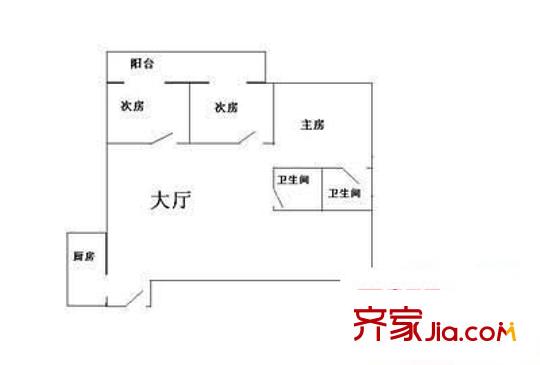 杰恩大廈 3室 戶型圖