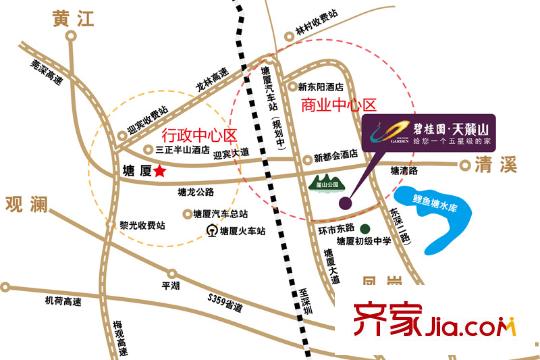碧桂園天麓山交通圖區(qū)位圖