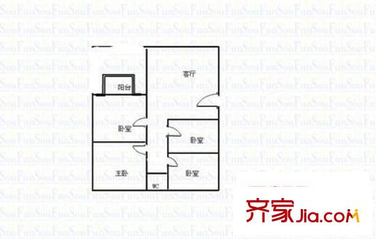 潤鵬花園 4室 戶型圖