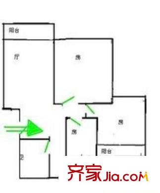 潤鵬花園 3室 戶型圖