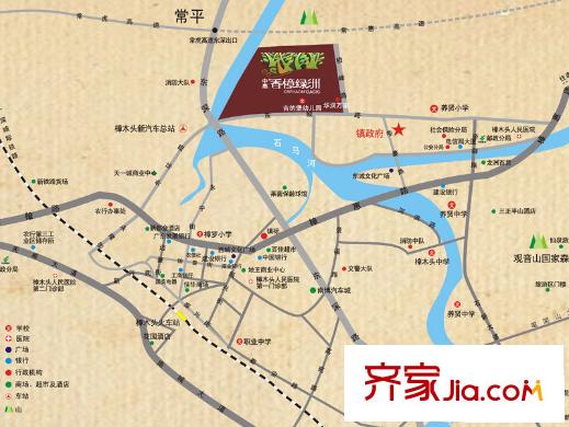 中惠香樟綠洲交通圖