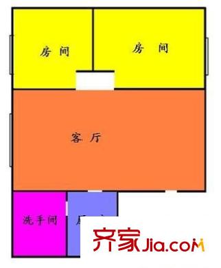 景田北小區(qū) 2室 戶型圖