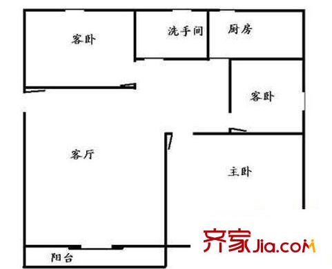園博綠苑 3室 戶型圖