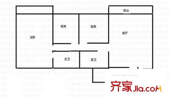 福鑫苑 3室 戶型圖
