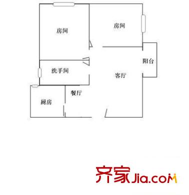 福鑫苑 2室 戶型圖