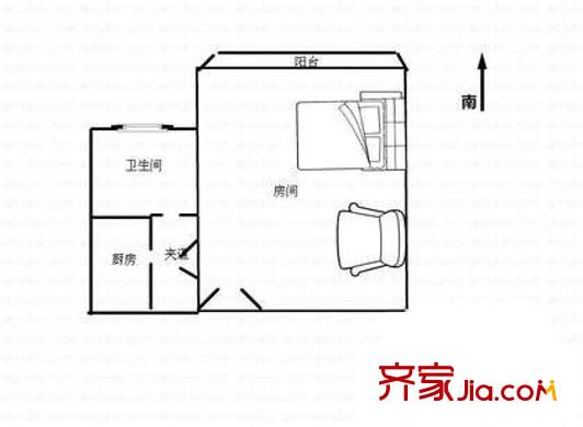 鑫茂公寓 戶型圖1