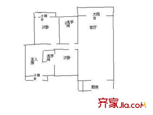波托菲诺纯水岸二期 3室 户型图