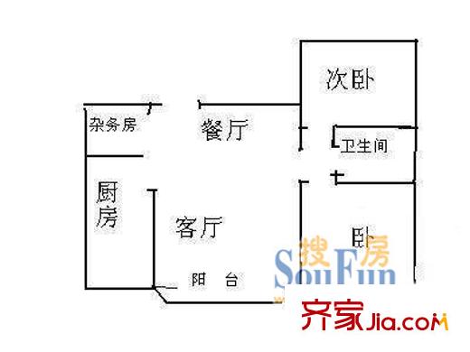 深圳 沙尾機(jī)樓 戶型圖1