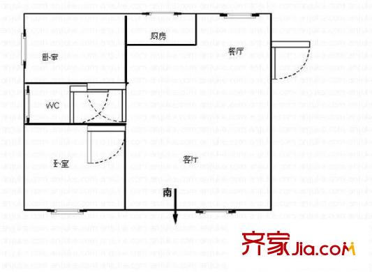 世界花园米兰居 2室 户型图