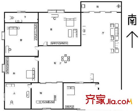 华龙新村 4室 户型图