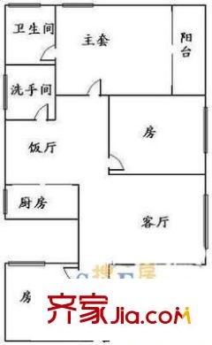 魯班大廈 3室 戶型圖