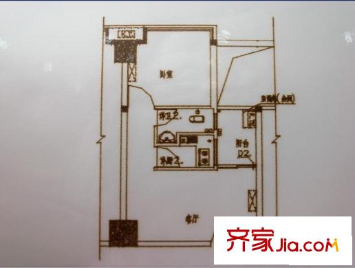 鑫茂公寓戶型圖一房一廳一衛(wèi)一廚 1室1廳1衛(wèi)1廚