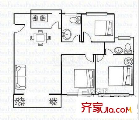  福莊花園 3室戶型圖