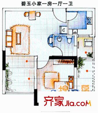 碧玉小家1房 户型图