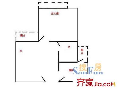 深圳 金色阳光雅居 户型图4