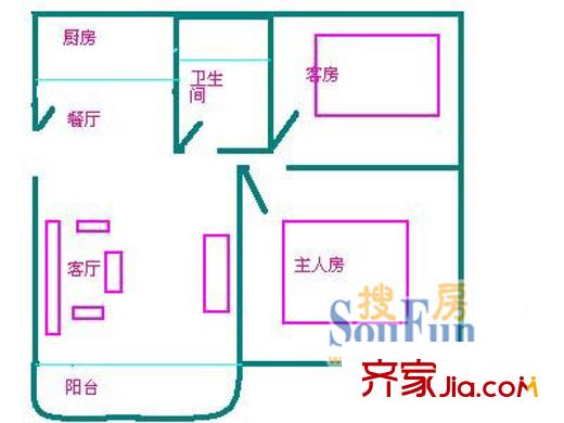 深圳 金色阳光雅居 户型图3