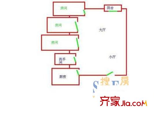 秀林新居 3室 户型图