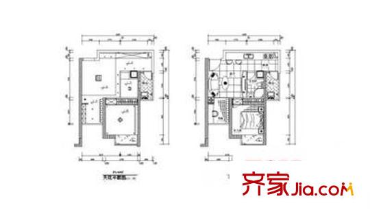 鵬盛花園戶型圖兩室一廳一衛(wèi)一廚 2室1廳1衛(wèi)1廚