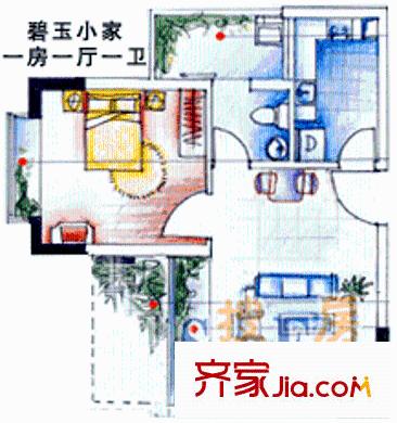 碧玉小家1房 户型图