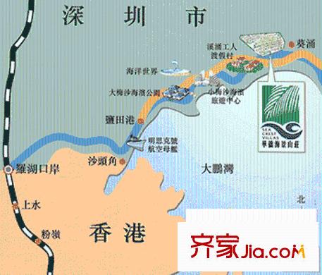 華僑海景山莊交通圖