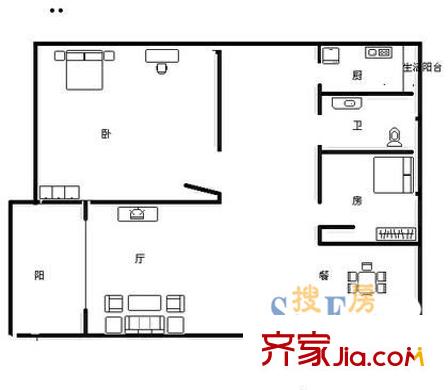 深圳 錦濱苑 戶型圖1