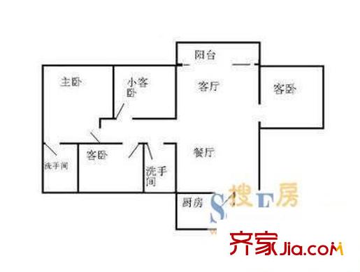荔香源 5室 户型图