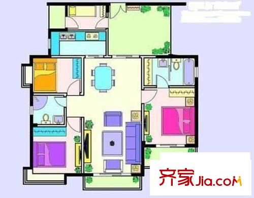 荔香源 5室 户型图