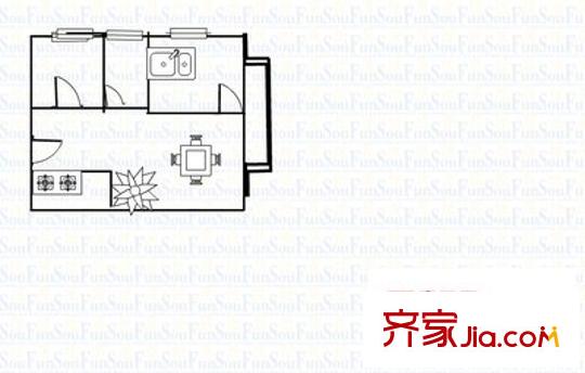 衛(wèi)檢大廈 3室 戶型圖